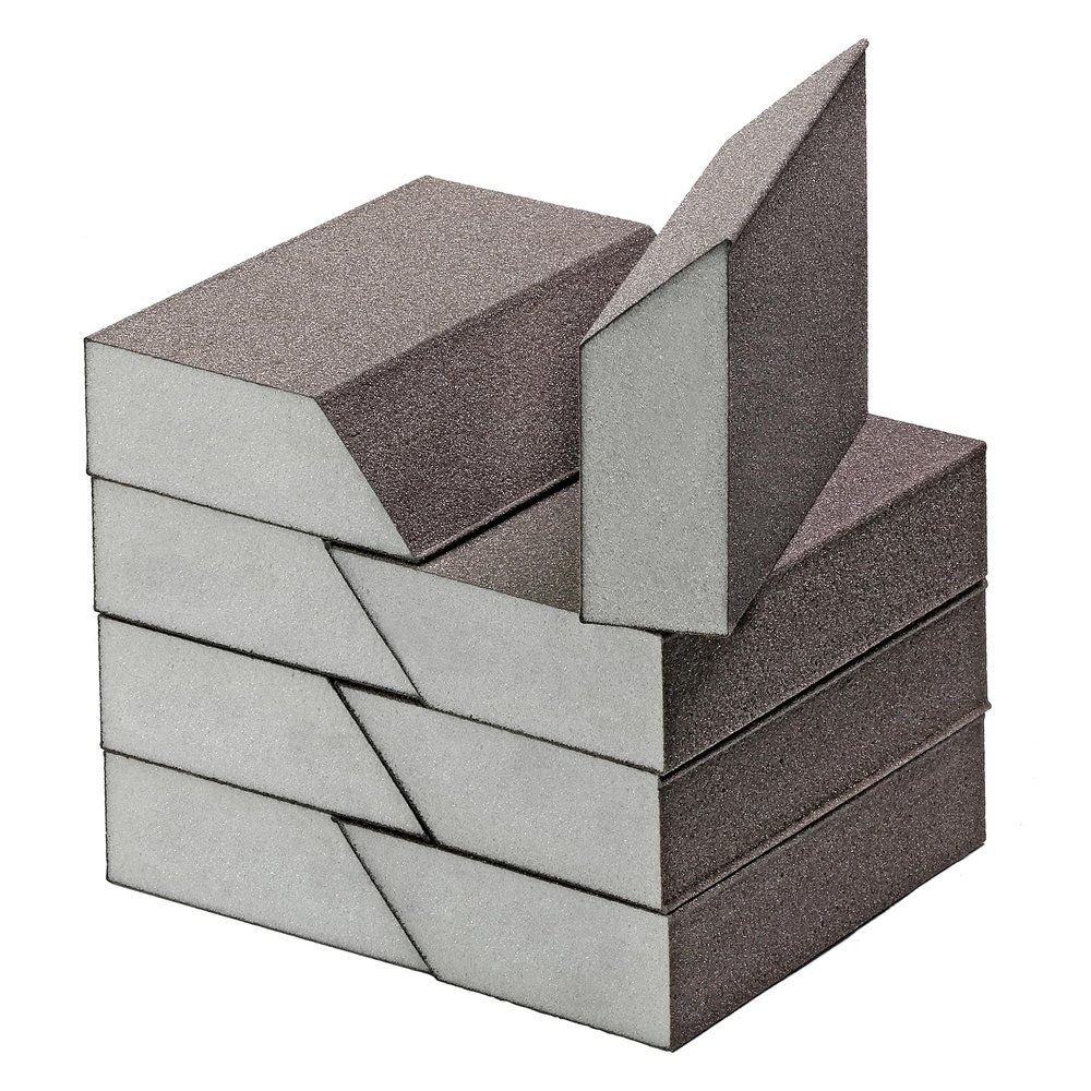 Jamiikury Angled Sanding Blocks, 220 Grit, 8-Pack
