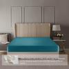 DISANGNI 22 Momme 100% Mulberry Silk Fitted Sheet, Grade 6A, OEKO-TEX Certified, 1 Count, Deep Pocket, Blue-Green, 140 x 200 + 30 cm view 2