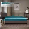 DISANGNI 22 Momme 100% Mulberry Silk Fitted Sheet, Grade 6A, OEKO-TEX Certified, 1 Count, Deep Pocket, Blue-Green, 140 x 200 + 30 cm view 3