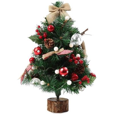 GUOQDAMI 20-Inch Artificial Desktop Christmas Tree DIY Set