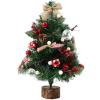 GUOQDAMI 20-Inch Artificial Desktop Christmas Tree DIY Set view 1