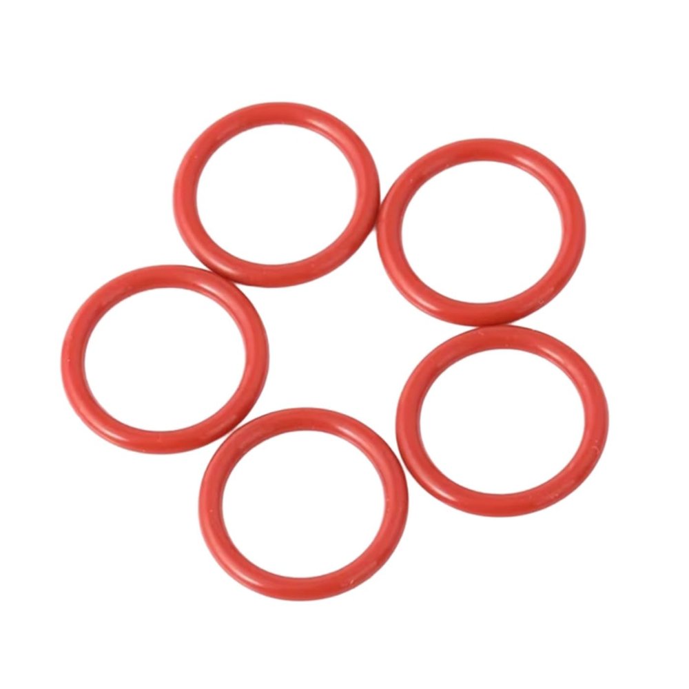 5-Pack Red Silicone O-Rings, 48 x 58 x 5 mm