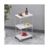 yixinzi-2024 3-Tier Utility Storage Bar Cart, Rolling Serving Cart, Silver view 1