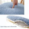 Plush Fur Round Chair Cushion, Washable Soft Seat Pad for Indoor & Outdoor Chairs (6.12 in/30 cm) view 4