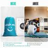 2-Piece Laundry Bag Set, Blue and Gray view 3