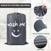 2-Piece Laundry Bag Set, Blue and Gray view 4