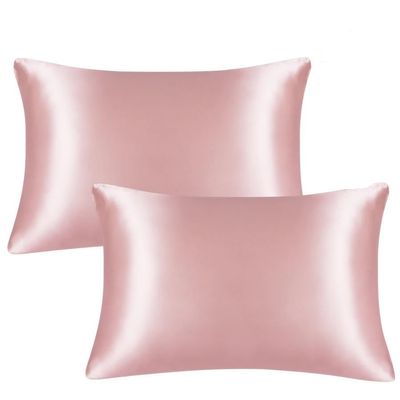 SQIANKUN Silky Mulberry Silk Pillowcase, 1-Piece, Gray, King 50 x 92 cm