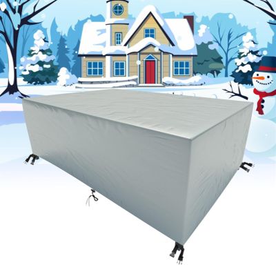 Outdoor Furniture Cover 165 x 165 x 100 cm, Silver, Rectangular, 420D Oxford