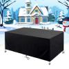 Outdoor Furniture Cover 240 x 130 x 75 cm, Black, Rectangular, 420D Oxford view 1