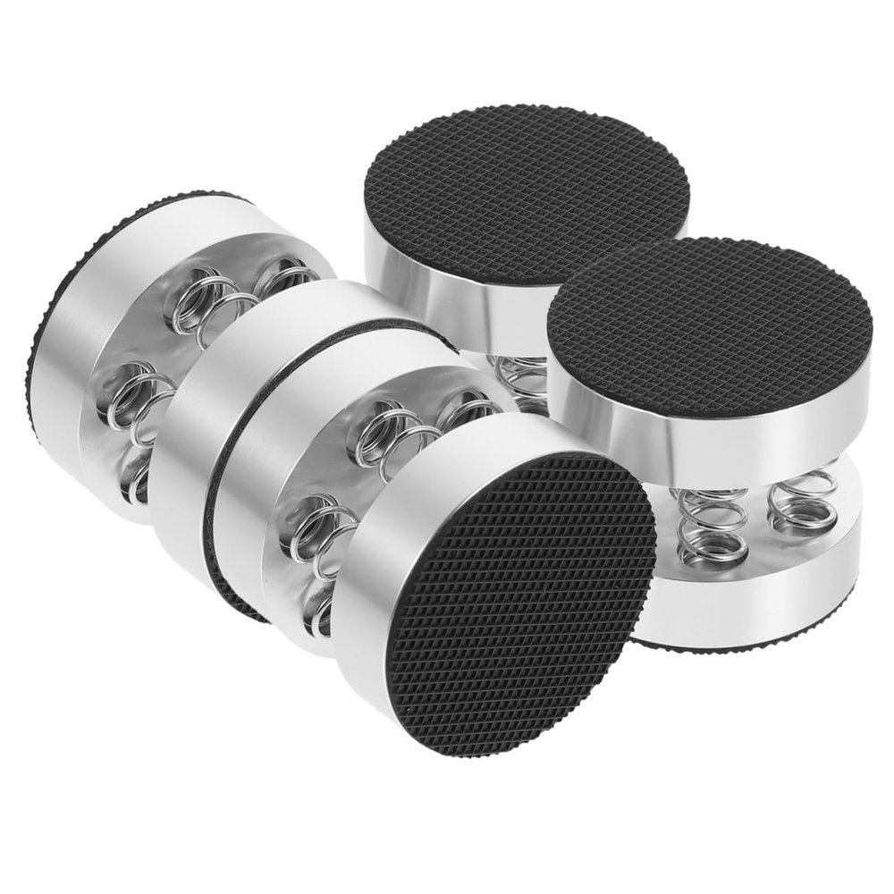 Shock-Resistant Speaker Mounts, 4-Piece Aluminum Alloy and Rubber Set