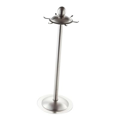 OKUMEYR 304 Stainless Steel Kitchen Utensil Holder with Rotating Spoon Holder and Scoop Organizer for Countertops, Multifunctional Space-Saving Rack