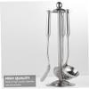 OKUMEYR 304 Stainless Steel Kitchen Utensil Holder with Rotating Spoon Holder and Scoop Organizer for Countertops, Multifunctional Space-Saving Rack view 4