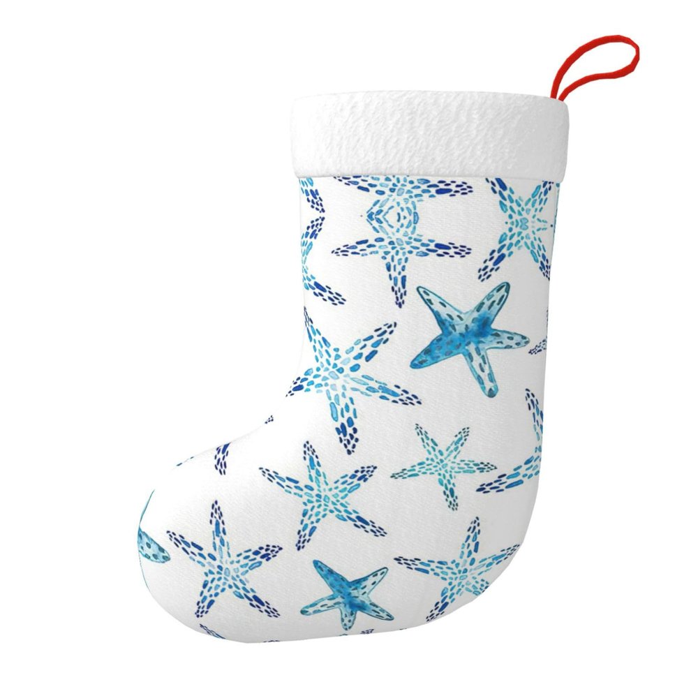 HTTUP Cute Starfish Print Christmas Stocking