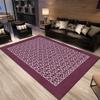 Washable Non-Slip Short-Pile Rug, Abstract Geometric Purple, 120 x 180 cm view 1