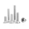 CLENEA 10-Piece M3/M4/M5/M6 304 Stainless Steel Phillips Countersunk Screws, 35–60 mm (35 mm, M5) view 2