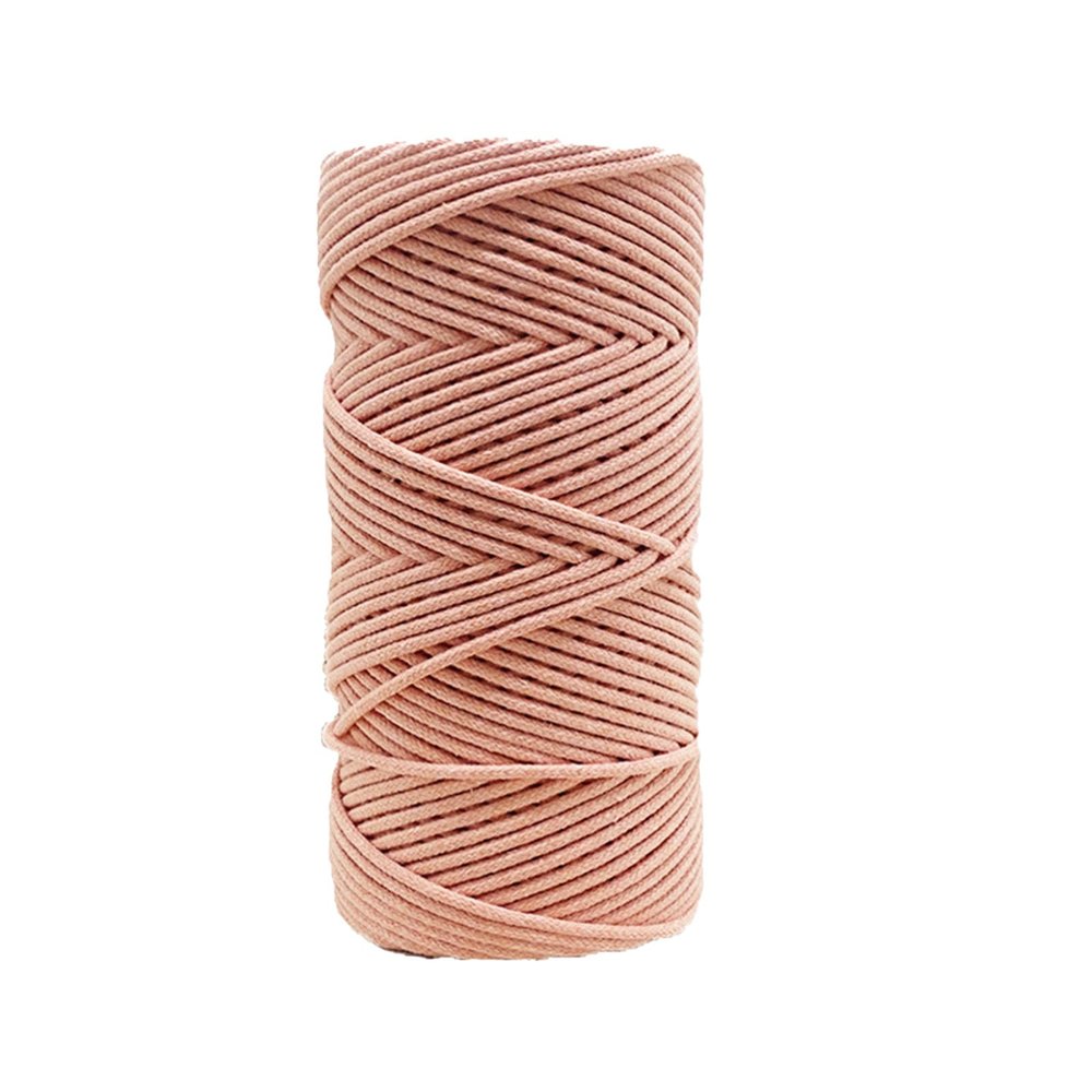 ChongKuan 3 mm/4 mm Macrame Cord, Cotton/Polyester Braided Yarn, 7.4 mm x 100 m