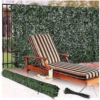 Artificial Ivy Hedge Privacy Screen, Extra-Large 2 x 3 m Roll for Fences or Walls, Outdoor Garden Décor