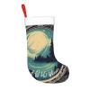 Christmas Stocking with “Not All Who Wander Are Lost” Print view 2