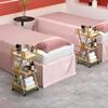 3-Tier Metal Rolling Cart with Storage Drawer, Black view 3