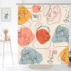 Beige Girl Orange Shower Curtain 180 x 180 cm view 1