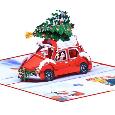 Pop-Up 3D Christmas Card with Envelope, Christmas Tree, 1 Piece