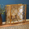 NZPOST 3-Panel Fireplace Screen with Mesh, Wrought-Iron Fire Guard for Indoor and Outdoor Use view 4