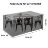 Patio Furniture Cover 200 x 200 x 135 cm, Waterproof, Winter-Ready, 600D Oxford PVC-Coated, Rectangular, Black view 2