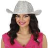 FIESTAS GUIRCA Shiny Silver Cowboy Hat for Adults view 1