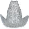 FIESTAS GUIRCA Shiny Silver Cowboy Hat for Adults view 2