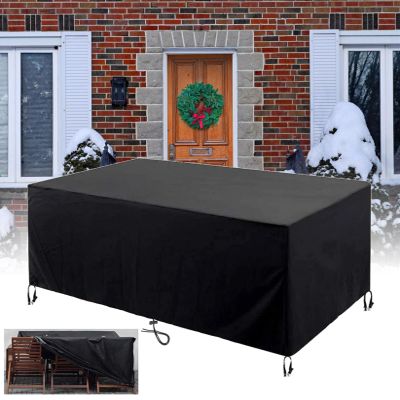 HNKDKJ Waterproof Outdoor Furniture Cover 165 x 85 x 45 cm, Black, 420D Oxford Fabric