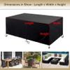 HNKDKJ Waterproof Outdoor Furniture Cover 165 x 85 x 45 cm, Black, 420D Oxford Fabric view 2