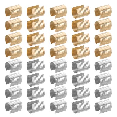 PATIKIL 16 x 12 mm Leather Cord Clips, 120-Piece Set, 2 Colors