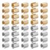 PATIKIL 16 x 12 mm Leather Cord Clips, 120-Piece Set, 2 Colors view 1