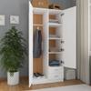 Willood Wardrobe White Engineered Wood 80 x 52 x 180 cm view 1