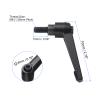 sourcing map Clamp Lever Handles, M8 x 15 mm, Black Oxide Carbon Steel, Black, 4-Piece view 2