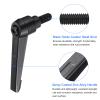 sourcing map Clamp Lever Handles, M8 x 15 mm, Black Oxide Carbon Steel, Black, 4-Piece view 3