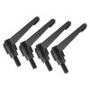sourcing map Clamp Lever Handles, M8 x 15 mm, Black Oxide Carbon Steel, Black, 4-Piece view 4