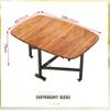 Folding Wooden Dining Table with Drop Leaves and Casters for Small Kitchens view 2