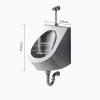 304 Stainless Steel Men's Urinal with Floor-Standing/Surface-Mounted Sensor Flush view 2