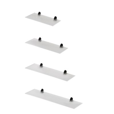 HOOZ Glass Wall Shelf, 30–100 cm, 6 mm Tempered Safety Glass