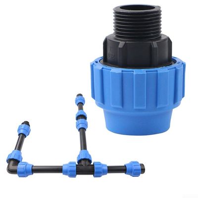 PE Pipe Plug Adapter, Secure Clamp Connector for Drinking Water (25 mm x 3/4 in.)