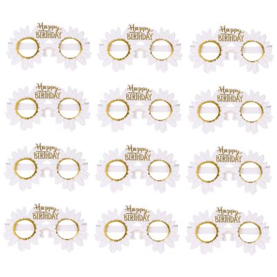 Chrysanthemum-Shaped Paper Party Glasses, 12-Piece Set