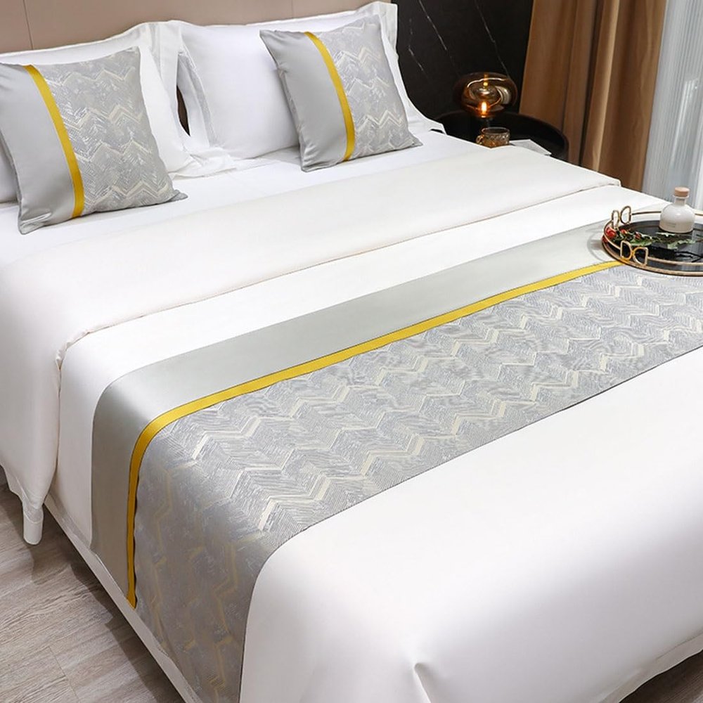 Soft Bed Runner and Matching Pillowcase Set