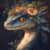 MIRONS Pre-Printed Cross-Stitch Kit for Adults, Flowers and Dragons, 11 Count, 40 x 50 cm view 1