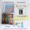 MIRONS Pre-Printed Cross-Stitch Kit for Adults, Flowers and Dragons, 11 Count, 40 x 50 cm view 2