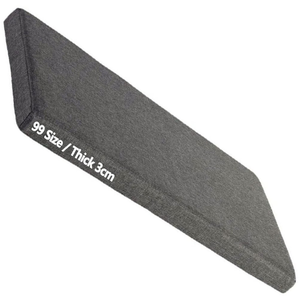 Bench Seat Cushion, Custom Sizes, Dark Gray