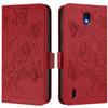 Flip Wallet Case Compatible with Nokia C01 Plus/Nokia C1 2nd Edition, RFID Blocking, Card Holder, PU Leather, Kickstand, Red view 1