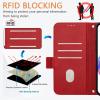 Flip Wallet Case Compatible with Nokia C01 Plus/Nokia C1 2nd Edition, RFID Blocking, Card Holder, PU Leather, Kickstand, Red view 4