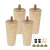 WJLYDM Solid Wood Furniture Legs, 8/15/20 cm, Angled Tapered Cone, H8CM 4-Piece Set view 1