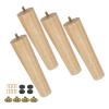 WJLYDM Solid Wood Furniture Legs, 8/15/20 cm, Angled Tapered Cone, H8CM 4-Piece Set view 2